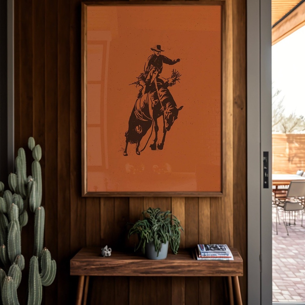 BUCKING BRONCO GRAPHIC PRINT